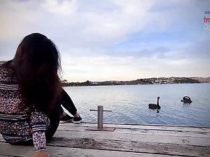 Desi Indian teenager dame Indian_Diva heads nasty with public Suck off and cum shot