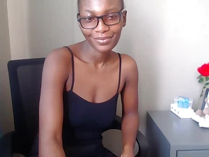 Black cutie Cute moans be advisable for a doggystyle pounding in homemade video